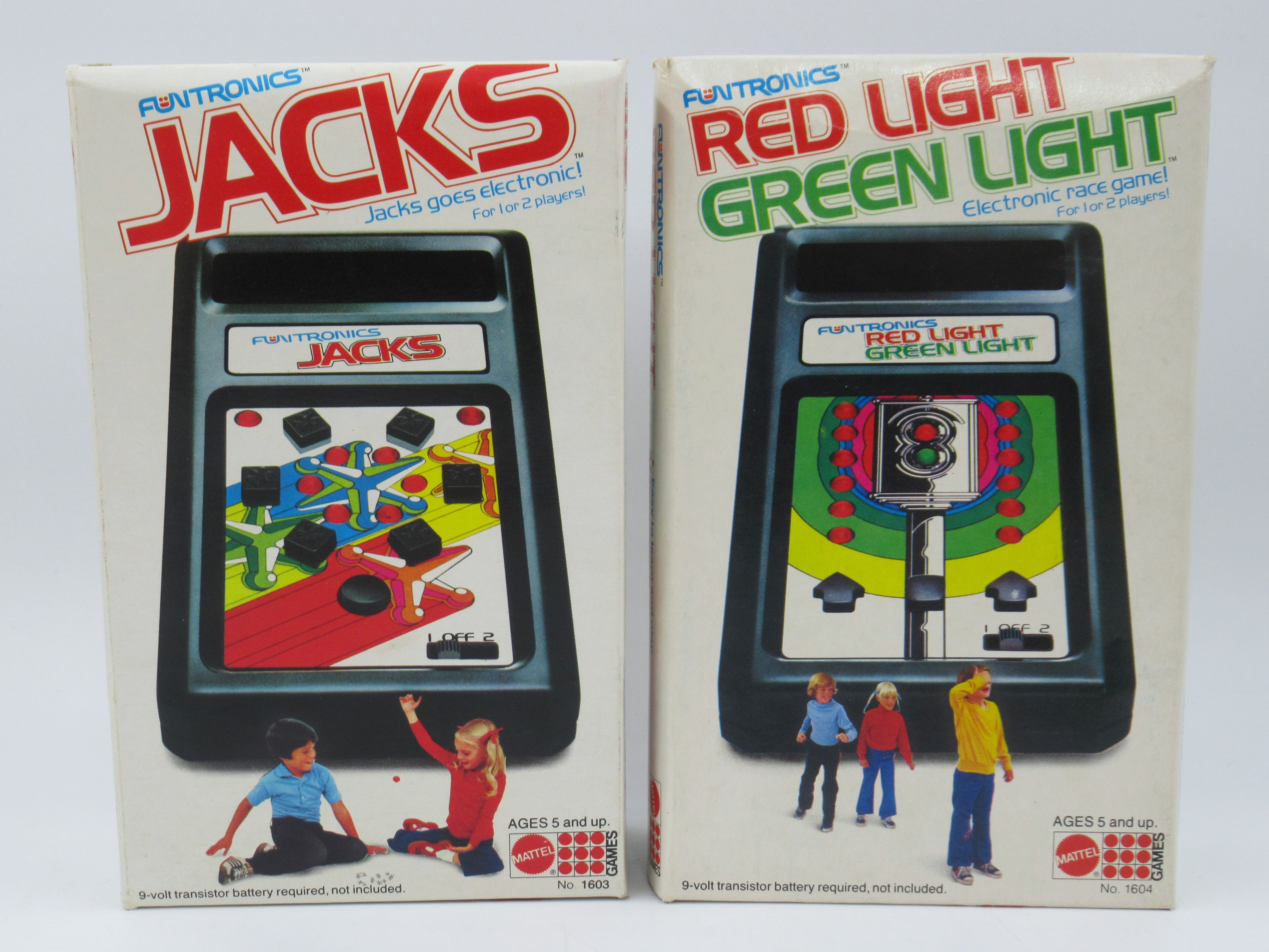 FUNTRONICS Jack & Red Light Green Light Handheld Sealed Games - Mattel Electronics (1978) Vintage Toy